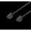 DELTACO Cat6a Patchkabel, flach, 1mm dick, 0,15m, schwarz 1