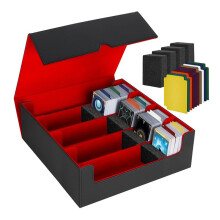 Caja de Almacenamiento para Cartas Coleccionables, Caja para Barajas de 4 Filas, Caja para Cartas con Cierre Magnético para Cartas de Juego, Color