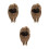 3Pièces Perruque Punk Marron 80S Cosplay Costume 5