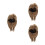3Pièces Perruque Punk Marron 80S Cosplay Costume 6