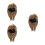 3Pièces Perruque Punk Marron 80S Cosplay Costume 8