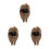 3Pièces Perruque Punk Marron 80S Cosplay Costume 9