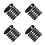 60Pièces Clips De Gestion Câbles Noir Fixation Embeddé 5