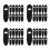 60Pièces Clips De Gestion Câbles Noir Fixation Embeddé 8
