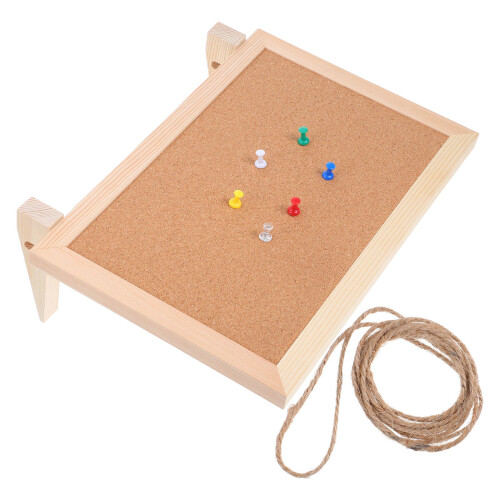 5Pcs Wood Frame Pin Boards for Desk Multi Purpose Message Boards 2