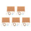 5Pcs Wood Frame Pin Boards for Desk Multi Purpose Message Boards 5