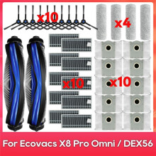 Ensemble de 36 Sacs à Poussière et Filtres pour Brosse Latérale Principale pour Deebot X8 Pro Omni / DEX56 pour S1 4 Pièces de Rechange