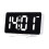 6.7" Mirror LED Alarm Clock, 12/24H, Adjustable Brightness, USB Output, White 12