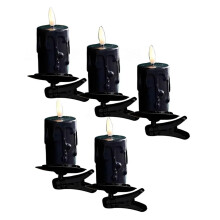 Kerstkaarsen met Clip, Led-Festivalclipkaars, Clipkaarsen voor de Kerstboom, Flikkerende Kaars op Batterijen, B