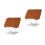 2Pcs Elegant Brown Bamboo Reading Book Stand with Adjustable Rotation 9