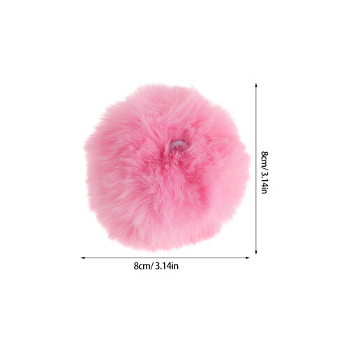 30Pièces Pompons Fluffy Colorés Pour De Sac Décoration Mode 2
