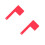 2Pcs Red Acrylic Mailbox Flags Universal Outdoor Mailbox Replacement 8