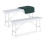 2 valkoisen piknikpenkin setti 1