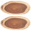 2Pcs Premium Wood Cutting Boards Stump Design Multi-Use Kitchen Boards 5