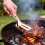 Stainless Steel BBQ Tongs with Extended Handle and Scraper 4