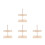 4St Trechterstand Met 2 , Verstelbaar, Stevig, Beige 6