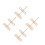 4St Trechterstand Met 2 , Verstelbaar, Stevig, Beige 7