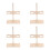 4St Trechterstand Met 2 , Verstelbaar, Stevig, Beige 8