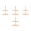 4St Trechterstand Met 2 , Verstelbaar, Stevig, Beige 9