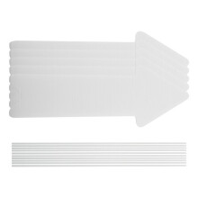 Blank Arrow Yard Signs with Stakes, 5 Pack 17 x 6 Inches White Blank Wedding Directional Yard Signs, Arrow Yard Signs