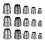 60Pcs Metal Wedge Kit for Handle Reinforcement Silver 2
