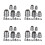 60Pcs Metal Wedge Kit for Handle Reinforcement Silver 4