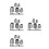 60Pcs Metal Wedge Kit for Handle Reinforcement Silver 6