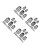 60Pcs Metal Wedge Kit for Handle Reinforcement Silver 8