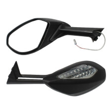 Motorcycle Rearview Mirror Reversing Mirror Reflector LED Turn Signals Light for Panigale 959 1299