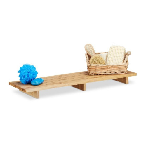 Suporte para banheira de bambu 70 cm