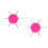 2Pièces Dotting Rond Métal Rosé Polyvalent 9