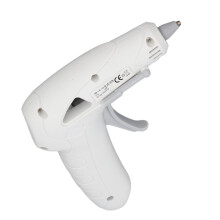 Pistola de pegamento caliente inalámbrica USB mini de 7mm 2200mAh blanca.