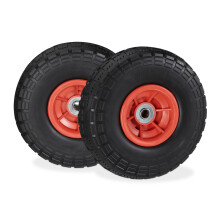 Conjunto de 2 pneus de PU para carrinho de mão 4.1/3.5-4