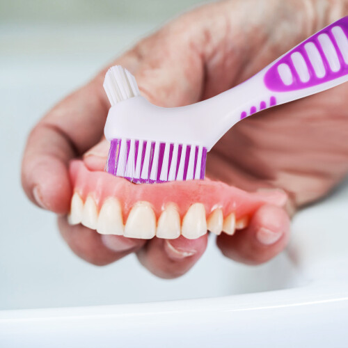 8Pcs Travel Size Double-Sided Denture Brushes Plastic Assorted Colors 2