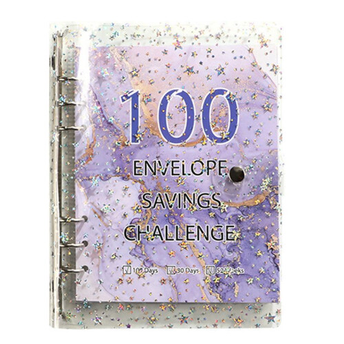 100 Envelope Challenge Binder Savings Binder for Save 5050 with Cash Envelopes for Budget Planning 1