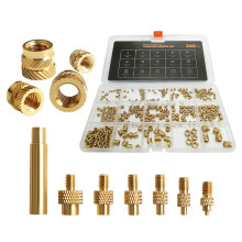 Copper Embedded Nut Kit M2-M8 with 345pcs & 7 Tips for 3D Printing
