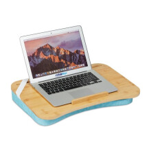 Modrý Lapdesk s bambusovým tácem