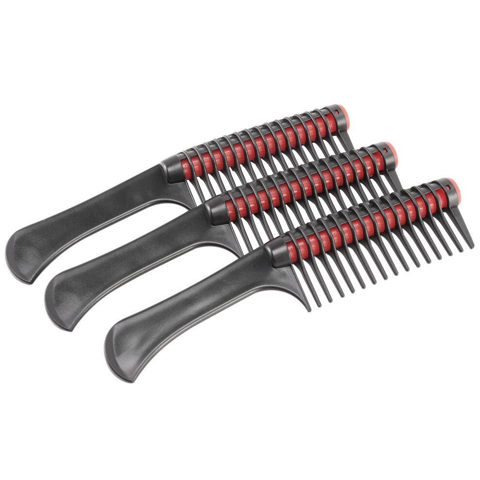 Melitt Unisex 3 Pack Hair Comb, Comb Roller, Detangling Roller Comb Integrated Hair Roller Comb, Anti Splicing Comb For Salon Barber Hair Dye