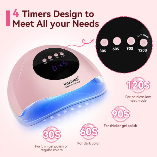 Lâmpada UV LED para unhas com 4 temporizadores e sensor automático. 1