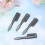Black Foldable Eyebrow Comb Metal Seeth Sturdy Grooming Tool 8