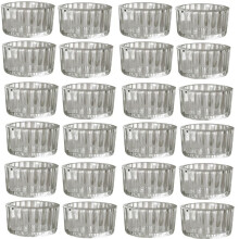 Clear Tea Light Candle Holders Set of 24 Glass Tealight Holders for Table Centerpiece,for Wedding, Birthday Party, Home