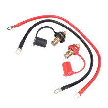 250A Copper Battery Terminal Connectors 3/8in Stud Red & Black