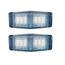 2Pcs LED Lights Front Double Burner Indicator LampFor Truck Lorry Front Grill Light A