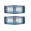 2Pcs LED  Lights Front Double Burner Indicator LampFor     Truck Lorry Front Grill Light A 1