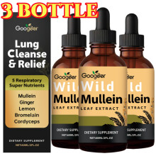 3X Wild Mullein Leaf Extract Lung Cleanse & Relief Solution NEW!