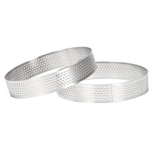 20 Stuks 10 cm Ronde Taartringen met Gaten Roestvrij Staal Pizza Dessert DIY Cake Mousse Mal Keuken Bakvorm Gereedschap