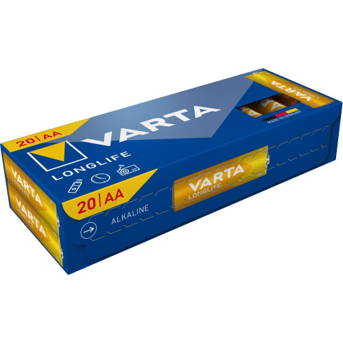 Varta Baterie AA / LR06 cu durată lungă de viață, pachet de 20
