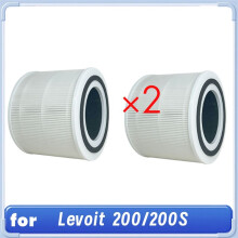 2 Pcs PM2.5 Hepa Filter for Levoit Air Purifier Core 200/200S Activated Carbon Filter Core