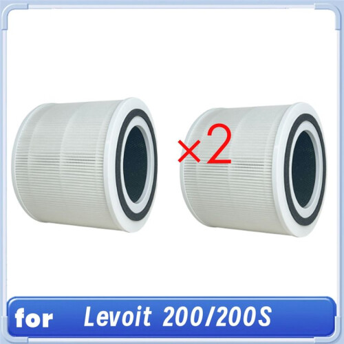 2 Pcs PM2.5 Hepa Filter for Levoit Air Purifier Core 200/200S Activated Carbon Filter Core