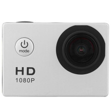 1080P HD Action Camera LCD Screen Waterproof 30m Sports Action Cam for Bicycle, Motorcycle, Skiing, Diving Silver&Gray